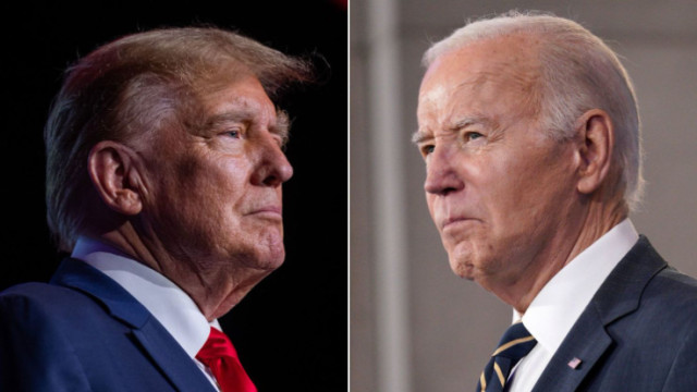 Former US President Donald Trump and President Joe Biden